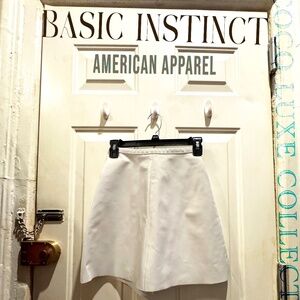 AMERICAN APPAREL BASIC INSTINCT White Skater PVC Skirt